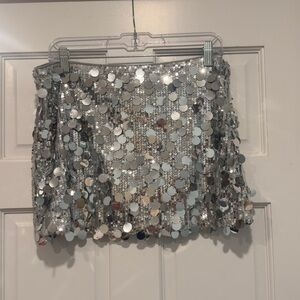 Aqua sequin skirt | Size medium